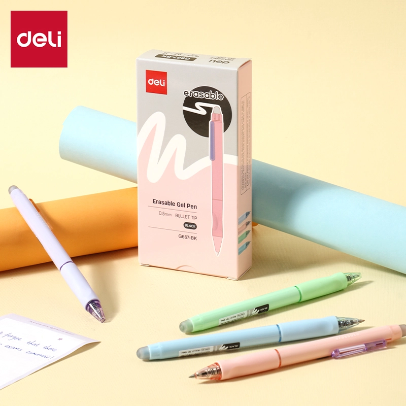 Deli-EG667-BK Erasable Gel Pen