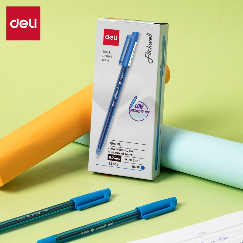 Deli-EQ100-BL Ballpoint Pen
